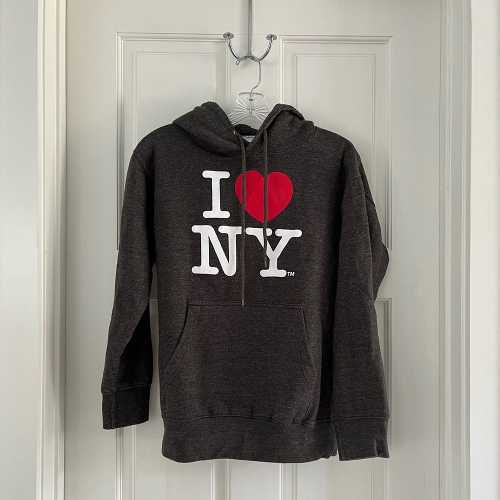 I Heart NY Gray Hoodie Sweatshirt